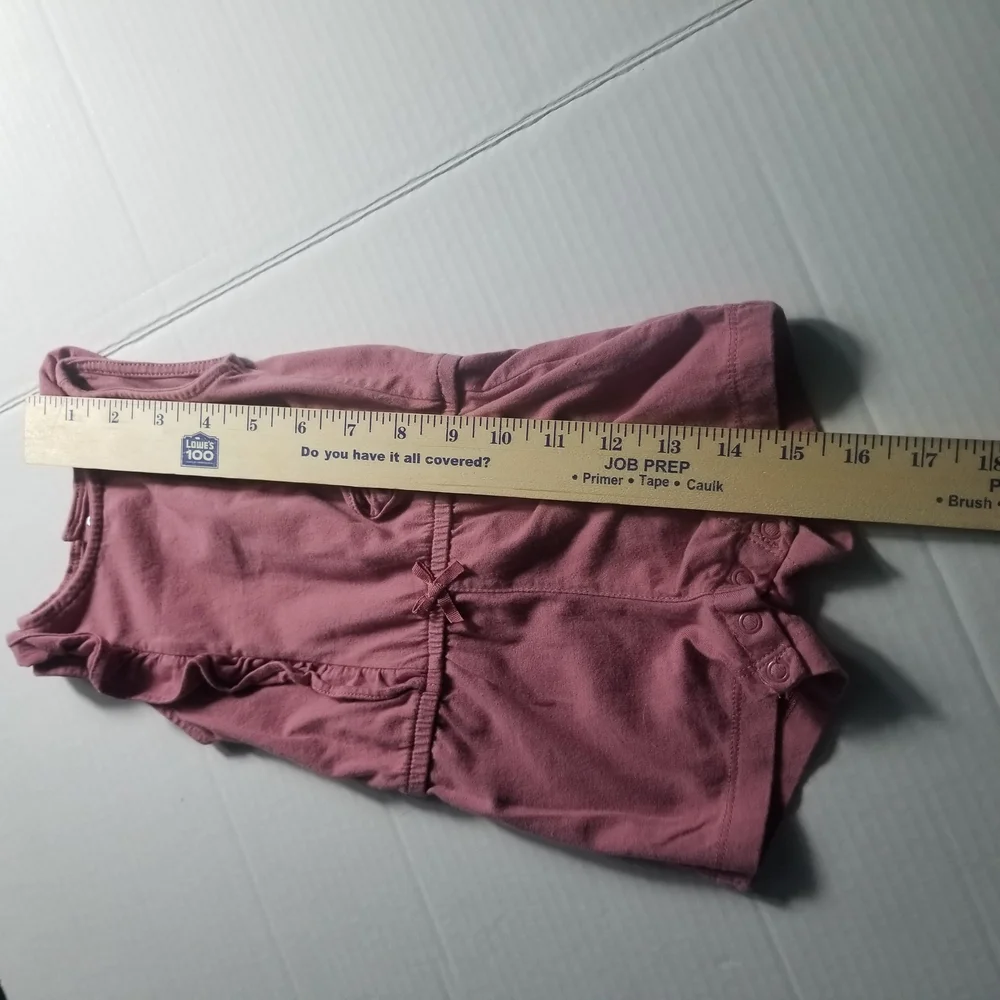 CARTER'S GIRL'S PINK SLEEVELESS ROMPER SIZE 6 MONTHS